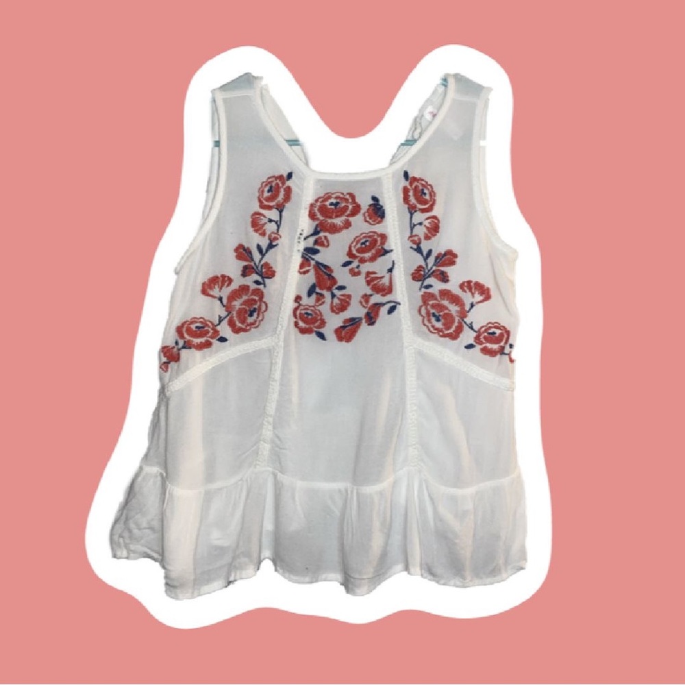 White Floral Top